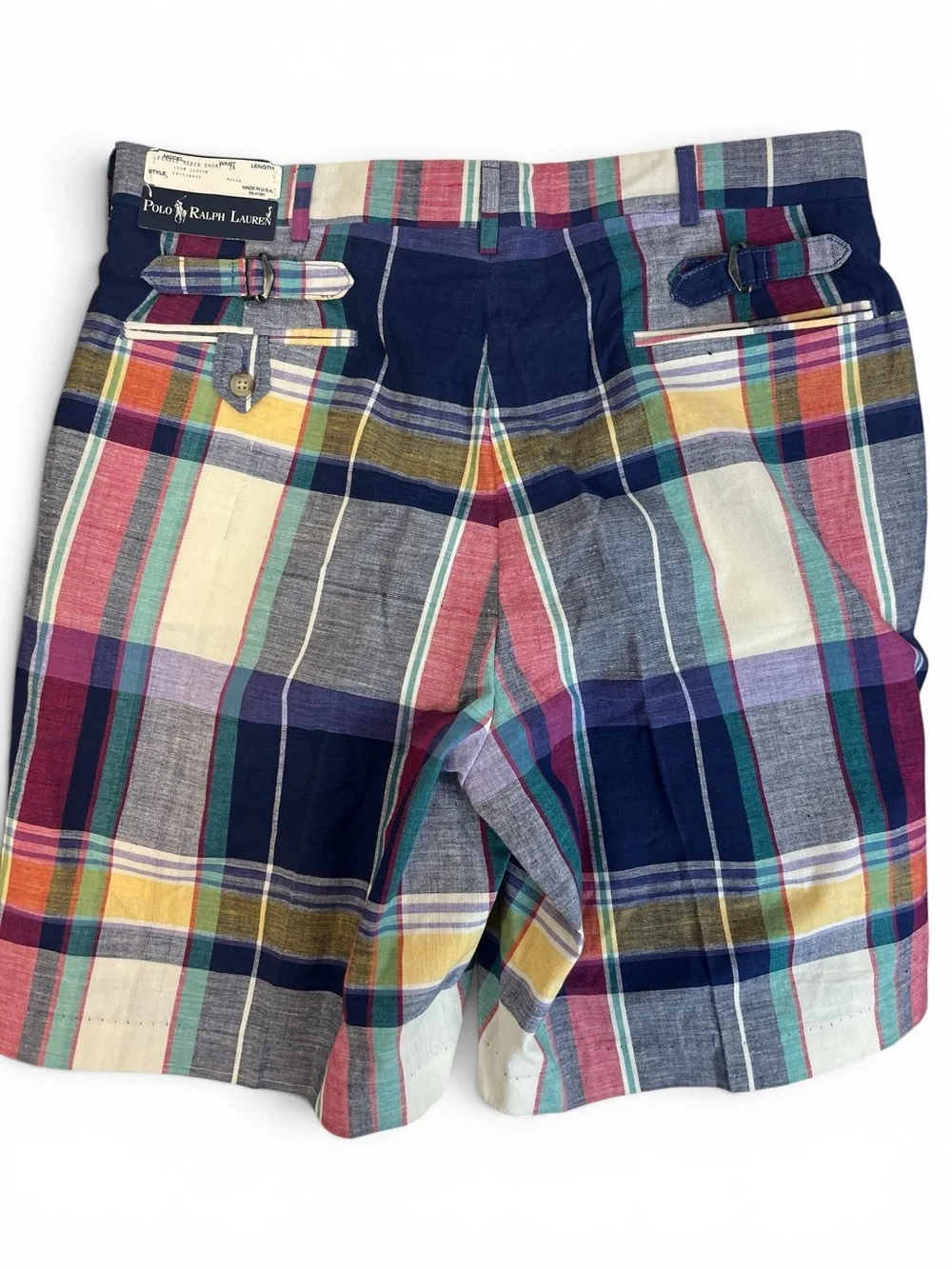 Polo Ralph Lauren Vintage Pebble Beach Plaid Shorts Men 34